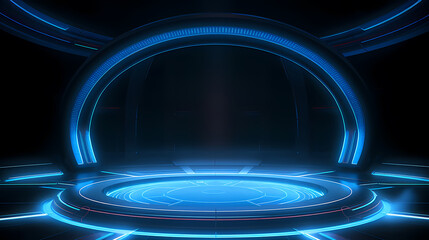 Fototapete - Technology abstract graphic poster web page PPT background, technology background