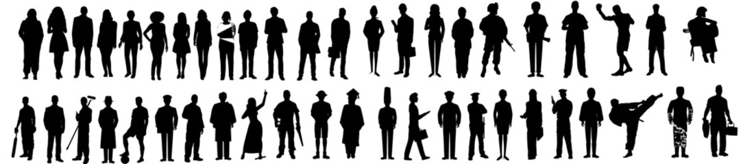 Poster - silhouette of group of people