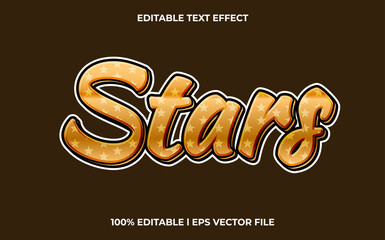Poster - Vector star editable font. typography template text effect. lettering vector illustration logo