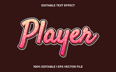 Poster - Vector player editable font. typography template text effect. lettering vector illustration logo