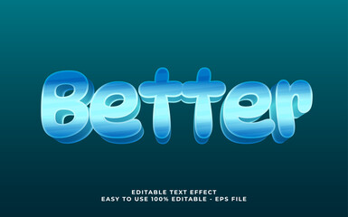 Poster - Vector better editable font. typography template text effect. lettering vector illustration logo