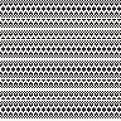 Wall Mural - Monochrome Chevron Fair Isle Seamless Pattern Design