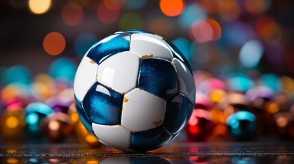 Wall Mural - soccer ball on the stage