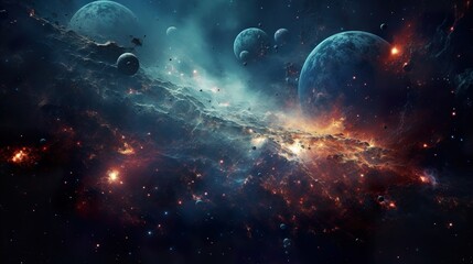 Wall Mural - space galaxy background