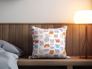 Decorative Throw Pillow Mockup for Interior Styling - AI Generated