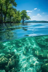 tropical island in the ocean