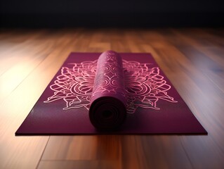 Sticker - Tranquil Yoga Mat Mockup for Wellness and Fitness - AI Generated