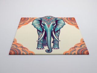 Sticker - Tranquil Yoga Mat Mockup for Wellness and Fitness - AI Generated