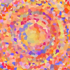 Poster - abstract colorful background with triangles candy on circle pattern