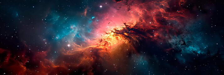Wall Mural - magic color galaxy. infinite universe and starry night.