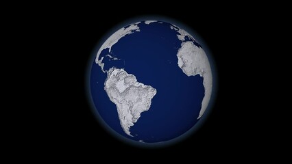 Wall Mural - The 3D planet Earth is moving. A planet in an open universe.