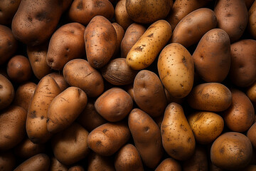 Poster - Potato - Earthy, brown abstract shapes with a rough texture.