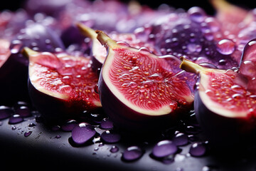 Poster - Fig - Dark purple and red abstract forms with a sweet interior.