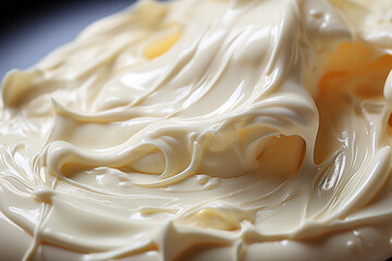 Poster - Brie cheese - Creamy abstract forms with a hint of white rind.