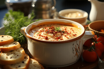 Poster - Lobster bisque - Creamy, seafood-infused abstract with a hint of sherry.