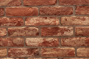 Wall Mural - Background texture of real old brick wall interior design