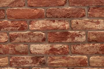 Canvas Print - Background texture of real old brick wall interior design