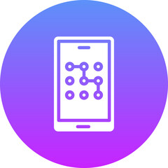 Poster - Mobile Pattern Lock Icon