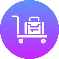 Canvas Print - Luggage Cart Icon