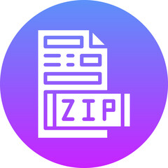 Canvas Print - Zip File Icon