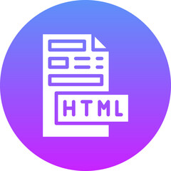 Canvas Print - HTML File Icon