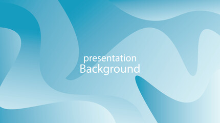 Poster - Abstract wave business presentation background. Modern simple blue curve layer vector design with shadow. 