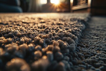 Aufkleber - Carpet close-up with sun in the background. Perfect for home decor or interior design projects