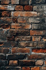 Poster - A picture of a red brick wall with a white sign. This versatile image can be used for various purposes