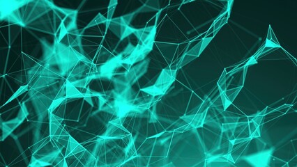 Poster - abstract triangles technology backdrop. computer generated 3d render