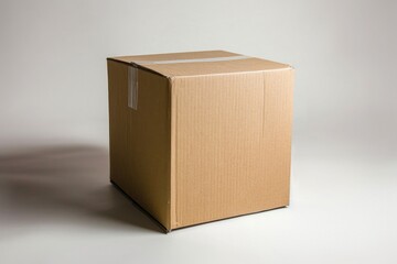 Aufkleber - A simple image of a cardboard box placed on top of a table. Can be used in various contexts