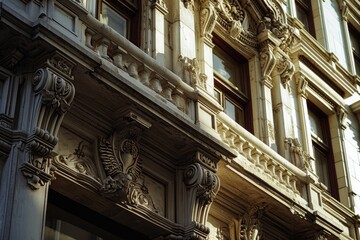 Poster - A tall building with a clock on its side. Suitable for architectural designs and cityscapes