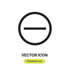 Poster - Forbidden icon vector. Linear-style sign for mobile concept and web design. Forbidden symbol illustration. Pixel vector graphics - Vector.	