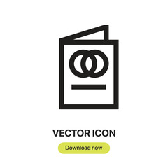 Poster - Card icon vector. Linear-style sign for mobile concept and web design. Card symbol illustration. Pixel vector graphics - Vector.