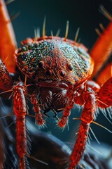 Canvas Print - A detailed view of a spider on a plant. Perfect for nature enthusiasts and educational materials