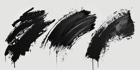 Aufkleber - Black paint is shown in close up on a white background. This versatile image can be used for various design projects