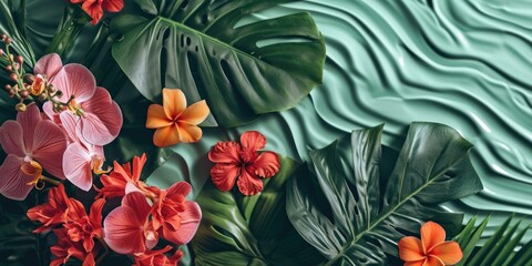 Poster - A close-up view of a stunning bunch of flowers, perfect for adding a touch of beauty and color to any project