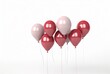 a set of balloons isolated on a white background. generative ai