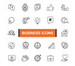 © zayyan - Business icon set. Most popular Business icon. Line shape Business symbol
