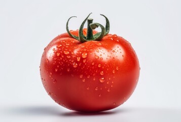 Wall Mural - fresh tomato isolated on white background. generative ai