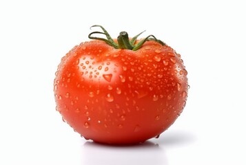 Wall Mural - fresh tomato isolated on white background. generative ai