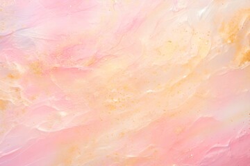 Wall Mural - Abstract background with a close up view of a shiny, pink, gold and white colored dust. Texture for project, beauty background, textured with pastel color flakes