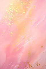 Wall Mural - Abstract pink background with a close up view of a shiny and brilliant gold dust. Texture for project, beauty background