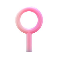 Fototapete -  3d gradient geometric abstract lolipop shape for your design on an isolated background. 3d rendering icon.