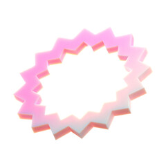 Fototapete -  3d gradient geometric abstract multigon shape for your design on an isolated background. 3d rendering icon.