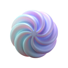 Fototapete -  3d gradient geometric abstract Swirl sphere shape for your design on an isolated background. 3d rendering icon.