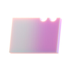 Fototapete -  3d gradient geometric abstract pattern rectangle shape for your design on an isolated background. 3d rendering icon.