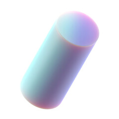 Fototapete -  3d gradient geometric cylinder shape for your design on an isolated background. 3d rendering icon.