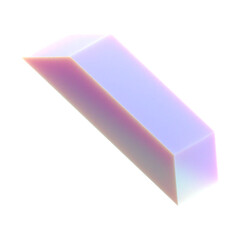 Poster -  3d gradient geometric abstract brick shape for your design on an isolated background. 3d rendering icon.