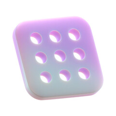 Poster -  3d gradient geometric patterned style shape for your design on an isolated background. 3d rendering icon.