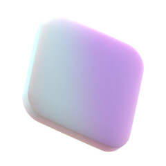 Poster -  3d gradient geometric abstract tile for your design on an isolated background. 3d rendering icon.